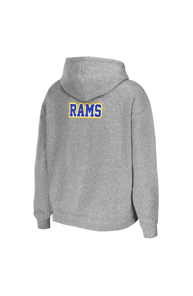 WEAR by Erin Andrews Women's WEAR by Erin Andrews Heather Gray Los Angeles Rams Plus Size Full-Zip Hoodie, Alternate, color, Heather Gray