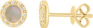 EFFY Mother-of-Pearl & Diamond Stud Earrings