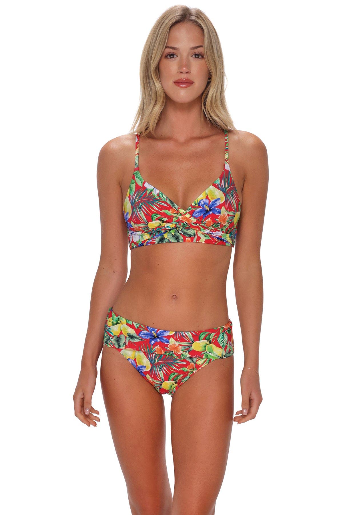 Sunsets Lyla Bralette Bikini Swimsuit Top In Orange