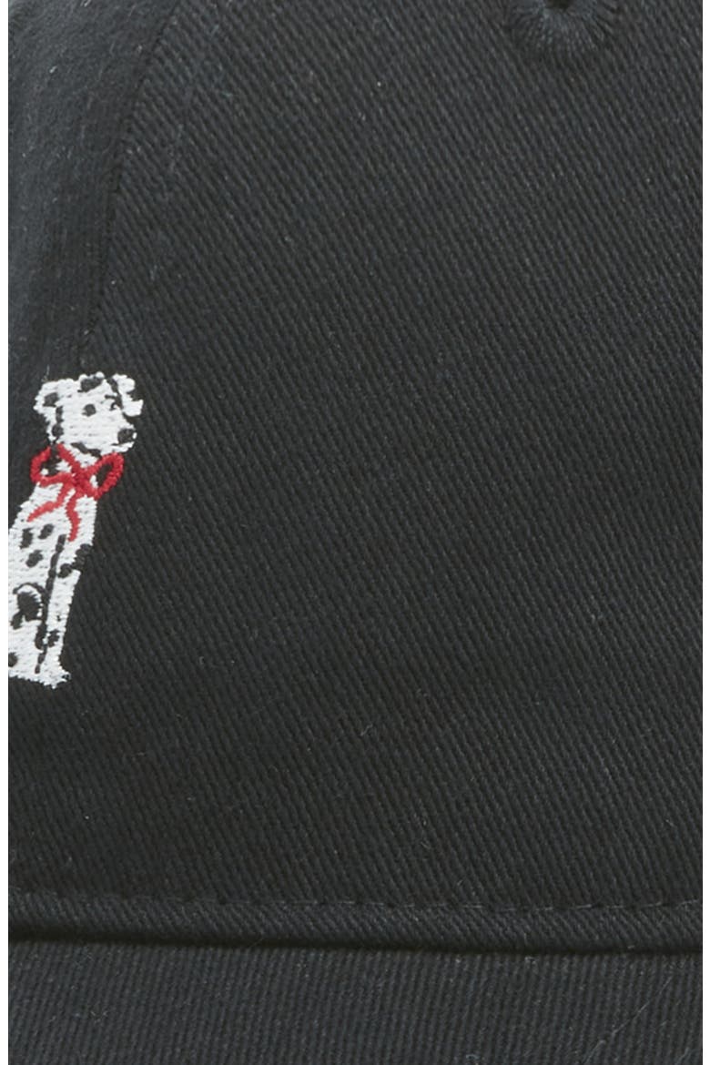 Dalmatian Canvas Baseball Cap, Alternate, color, BLACK