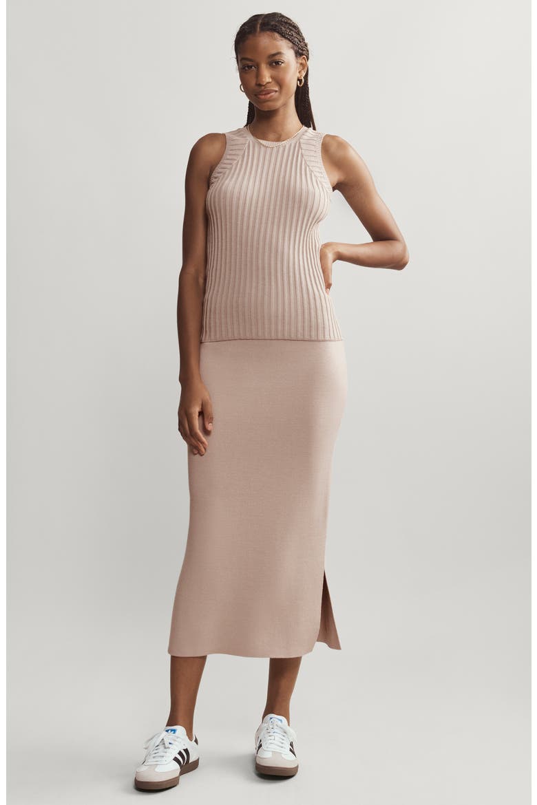 Porto Midi Sweater Skirt, Alternate, color, ROSE VAPOR