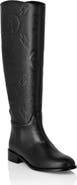 PHILIPP PLEIN Leather Lo-Heels Mid Boots Monogram Women