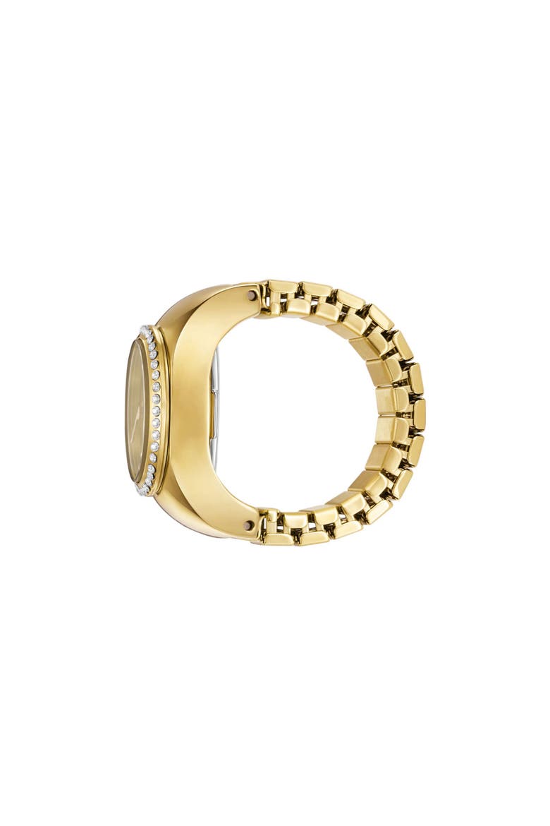 Glitz Crystal Ring Watch, 15mm, Alternate, color, GOLD