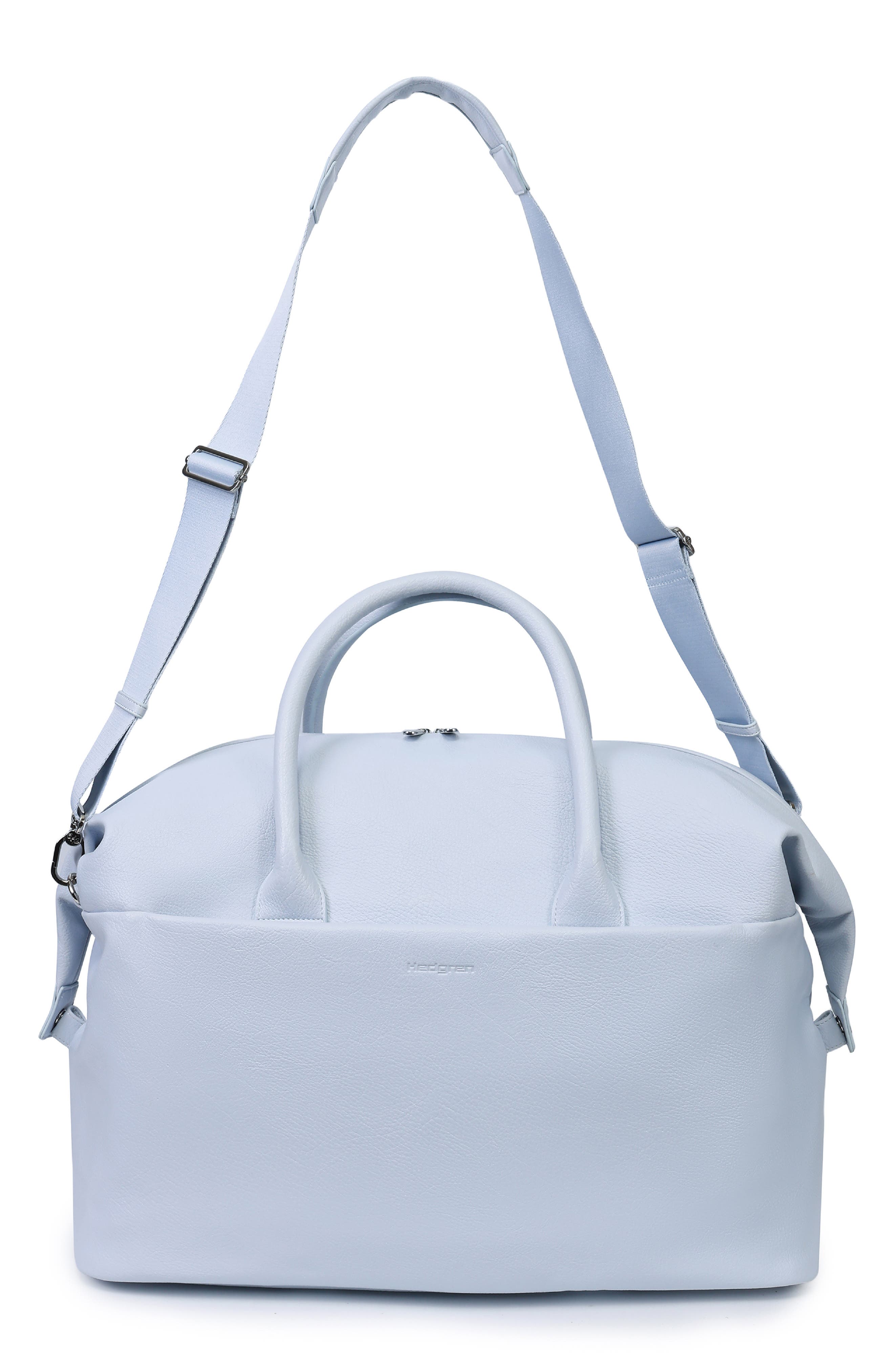 Nostos Faux Leather Weekend Travel Bag, Alternate, color, AITHER BLUE