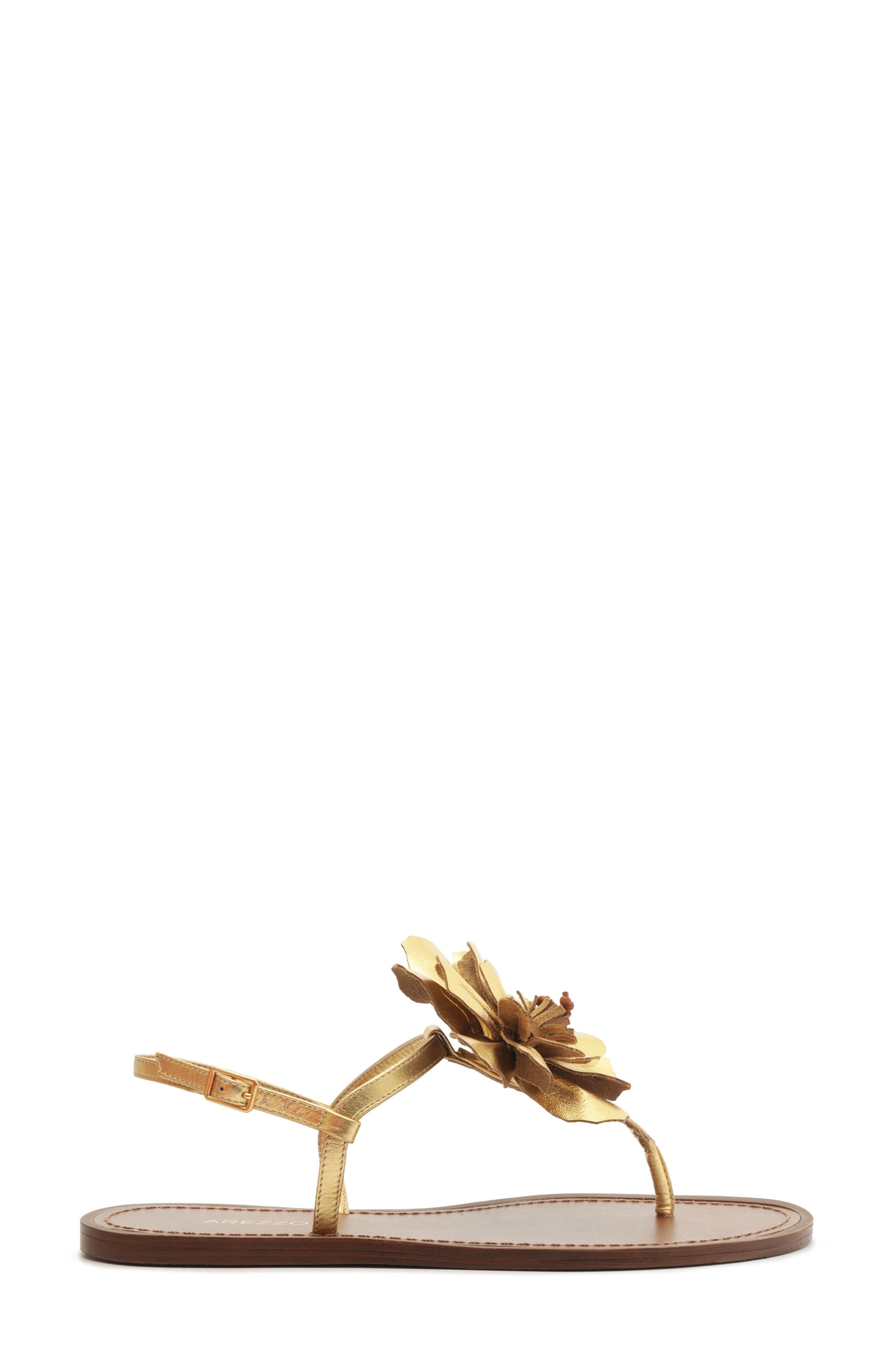 Arezzo Daisy Slingback Sandal, Alternate, color, Gold