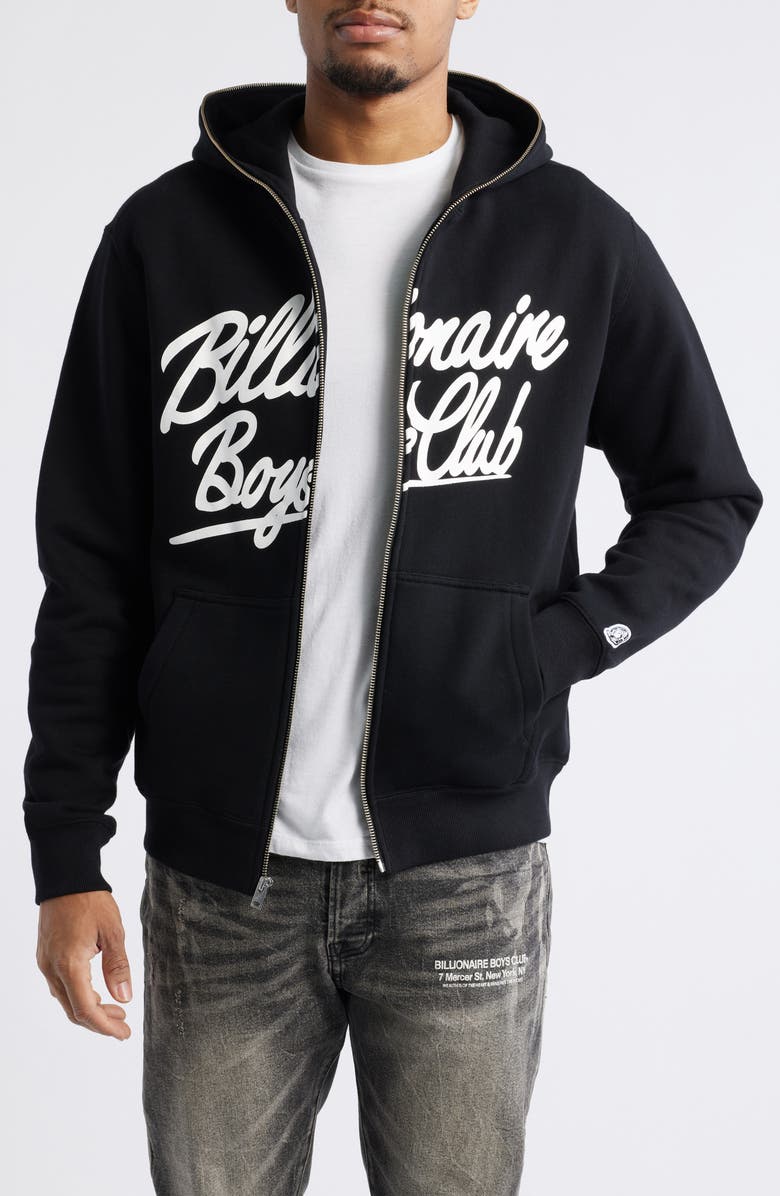 Billionaire Boys Club BB Script Logo Zip Hoodie, Main, color,