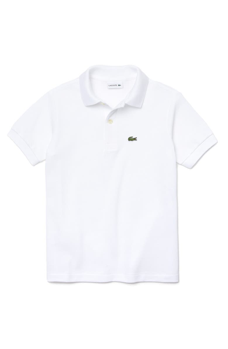 Lacoste Classic Cotton Piqué Polo, Main, color, White