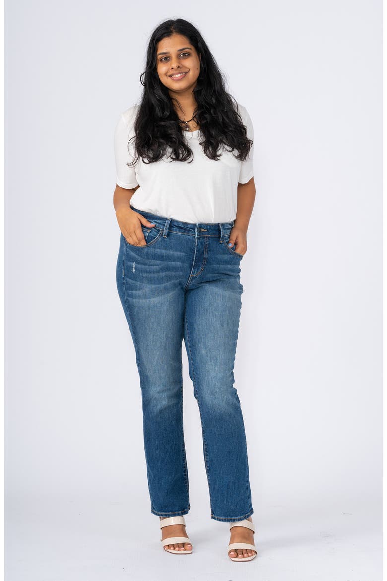 High Waist Straight Leg Jeans, Alternate, color, NYLAH