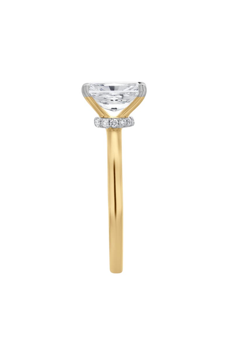 LuvMyJewelry Tia 14K Gold Radiant Lab Grown Diamond Hidden Halo Ring - 2.1 Ct, Alternate, color, 14K Yellow Gold