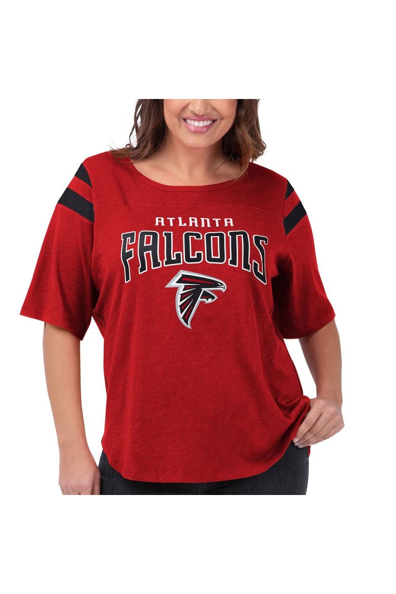 Women's G-III 4Her by Carl Banks Red Atlanta Falcons Plus Size Linebacker T-Shirt, Main, color, Red