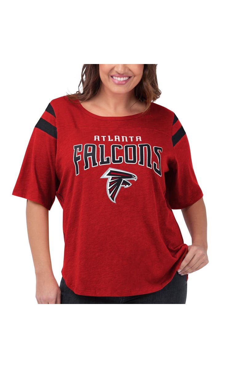G-III 4HER BY CARL BANKS Women's G-III 4Her by Carl Banks Red Atlanta Falcons Plus Size Linebacker T-Shirt, Main, color, Red