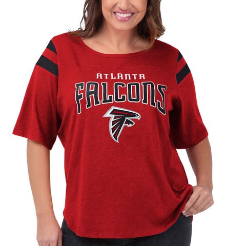 Women's G-III 4Her by Carl Banks Red Atlanta Falcons Plus Size Linebacker T-Shirt