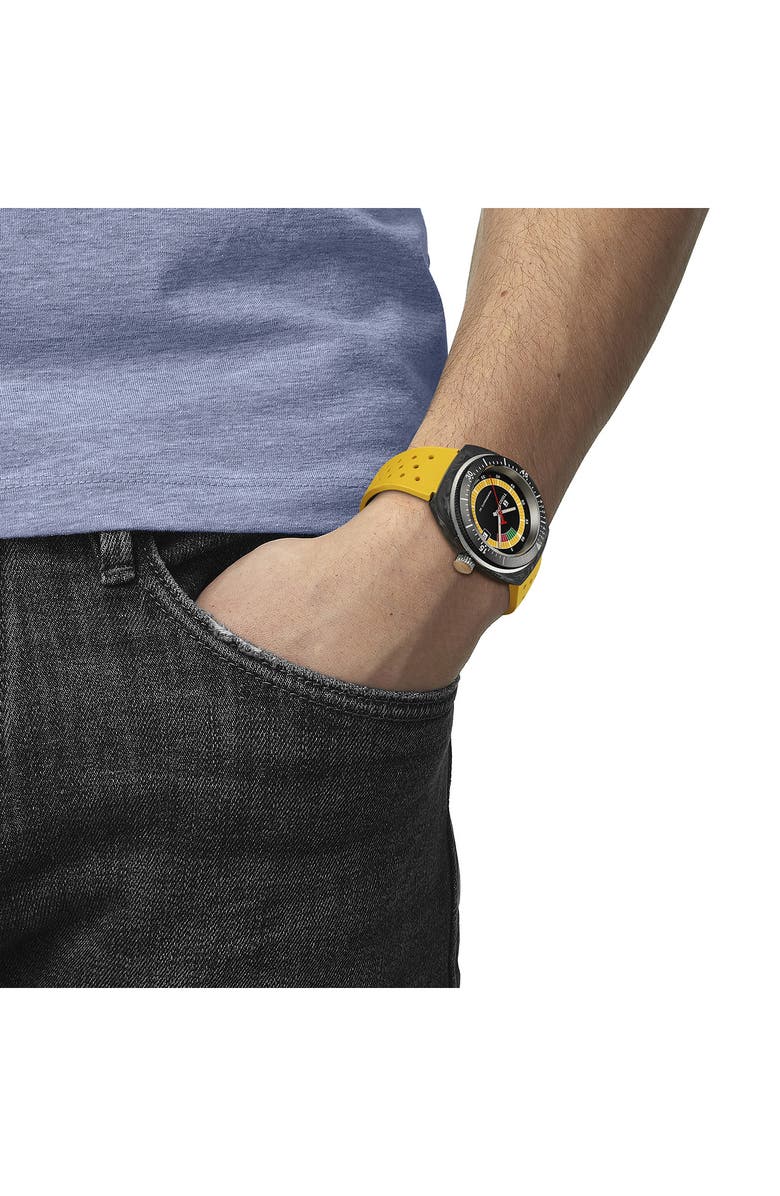 Tissot Sideral S Powermatic 80 Rubber Strap Watch, 41mm, Alternate, color,