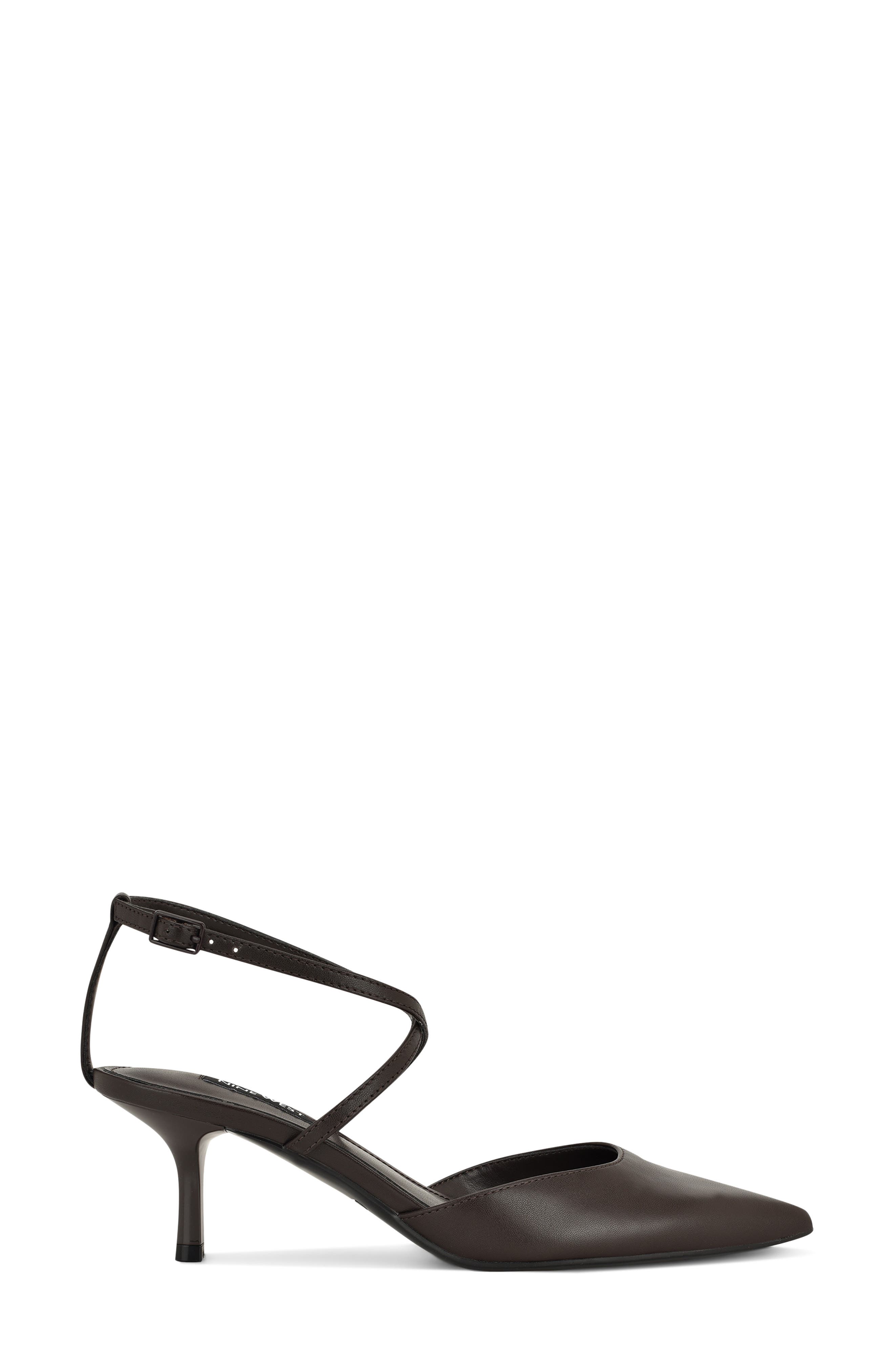 Idorna Ankle Strap Pump, Alternate, color, DARK BROWN