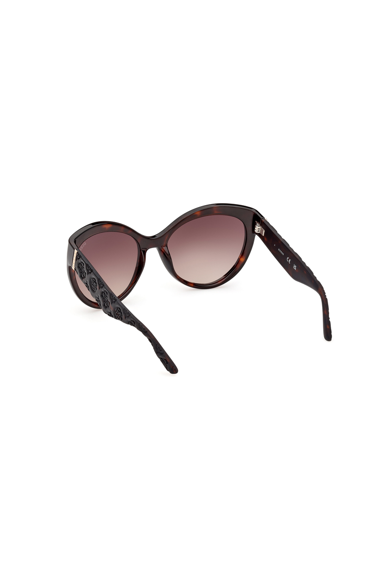 Logo Temple Cat Eye Sunglasses, Alternate, color, Dark Havana / Gradient Brown