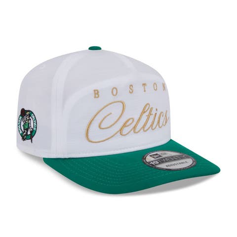 Men's New Era White/Kelly Green Boston Celtics 2025 NBA Draft On-Stage Nylon 19TWENTY Adjustable Hat