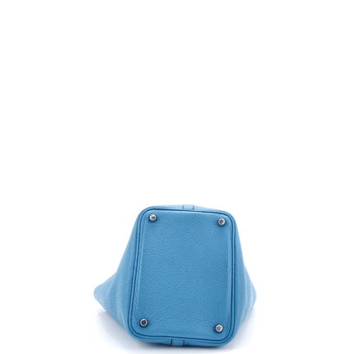 Pre-owned Hermes Hermes Picotin Lock Bag Clemence Pm In Blue