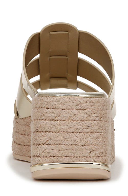 Franco Sarto Tevin Platform Wedge Sandal In Platino Gold