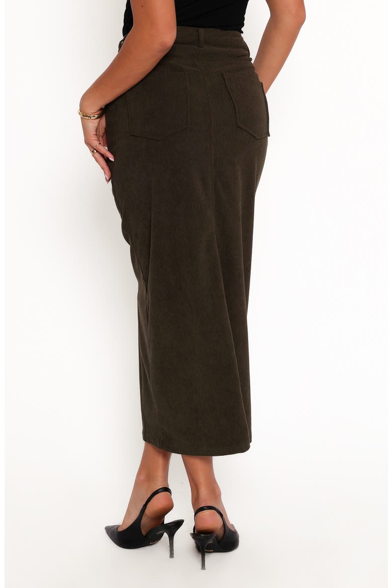 Myra Corduroy Midi Skirt, Alternate, color, OLIVE