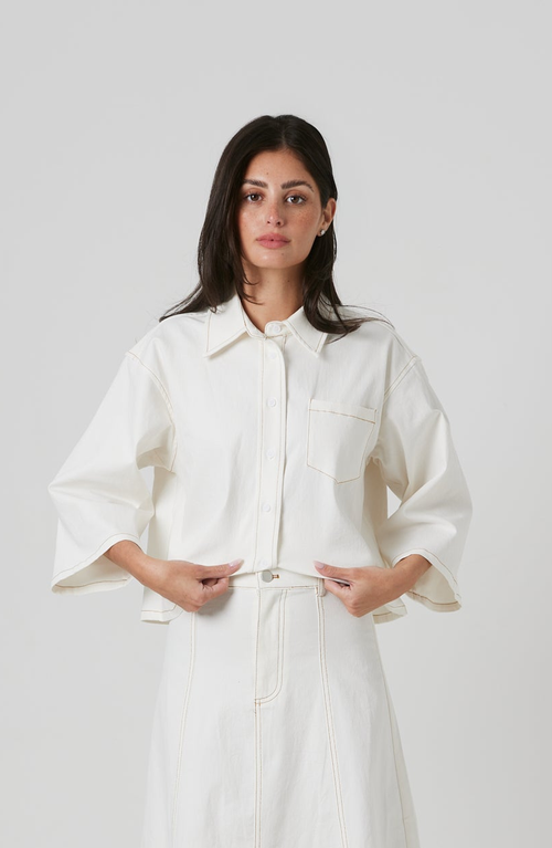 By Tess Collection Vivi Blouse In Cream