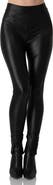 IVONNE Black Faux Leather Leggings