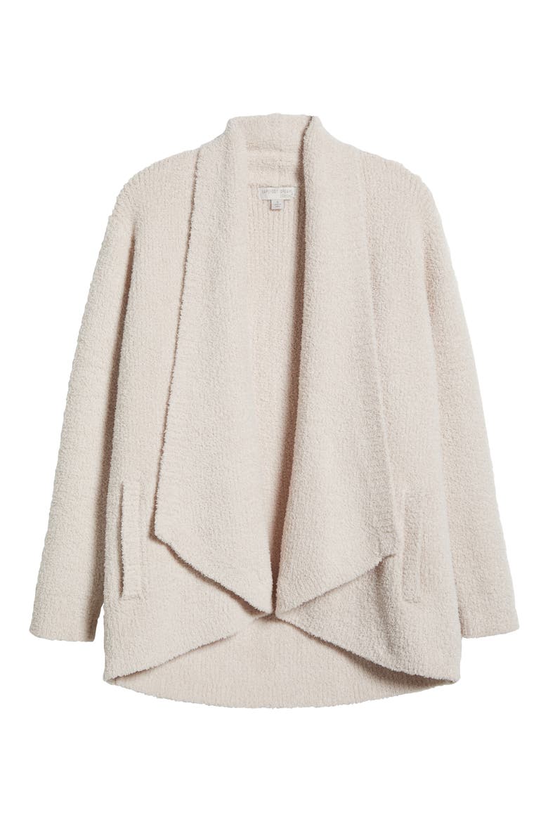 Cozy Chic® Shawl Collar Rib Cardigan, Alternate, color, SAND DUNE