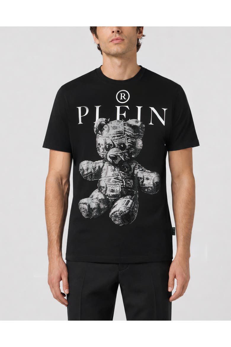 Jersey T-Shirt Teddy Dollar Stones Men, Main, color, black