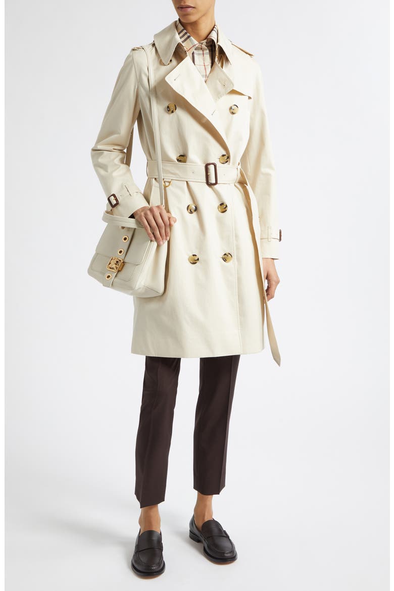 Kensington Double Breasted Trench Coat, Alternate, color, CLAM BEIGE