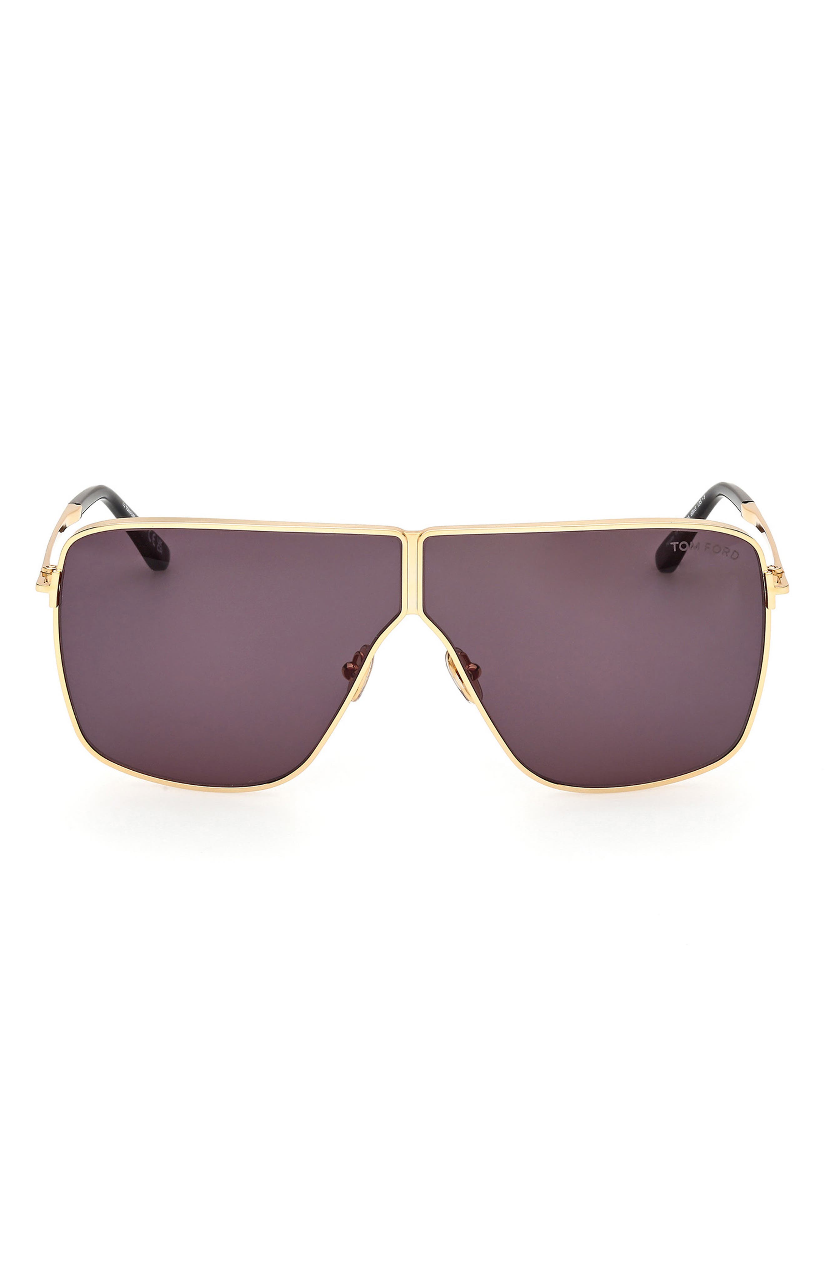 TOM FORD Huxley 68mm Oversize Navigator Sunglasses