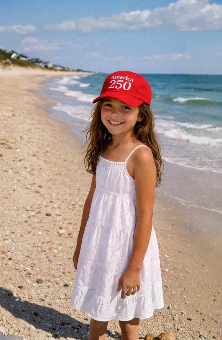 Bits & Bows America 250th Bow Baseball Hat, Alternate, color, Red