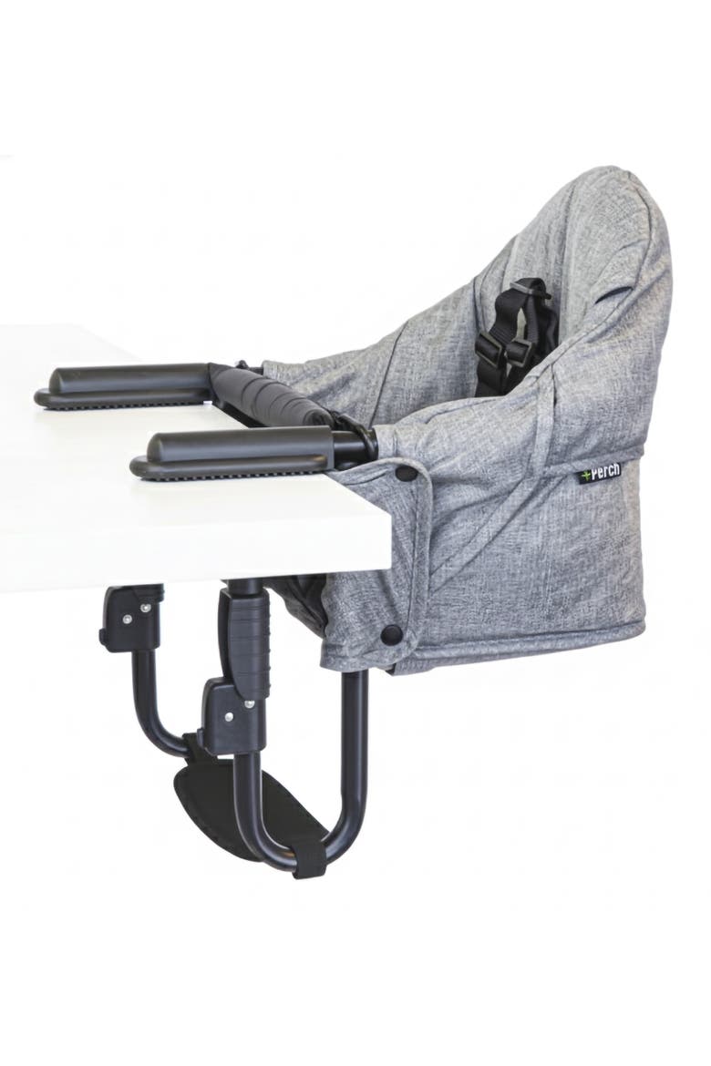 Perch Adjustable Footrest for Hook-On High Chair, Baby Leg Support, Main, color, Black