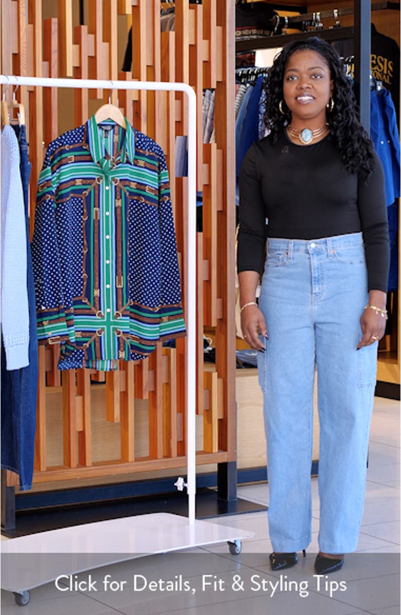 Kotta Mixed Print Crêpe de Chine Button-Up Shirt, sales video thumbnail