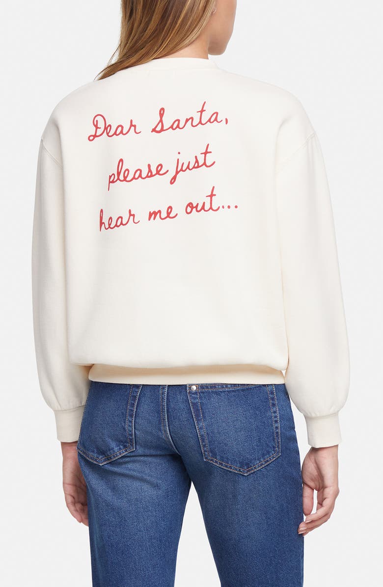 Wildfox Charlie Naughty or Nice Sweatshirt, Alternate, color, Eggnog