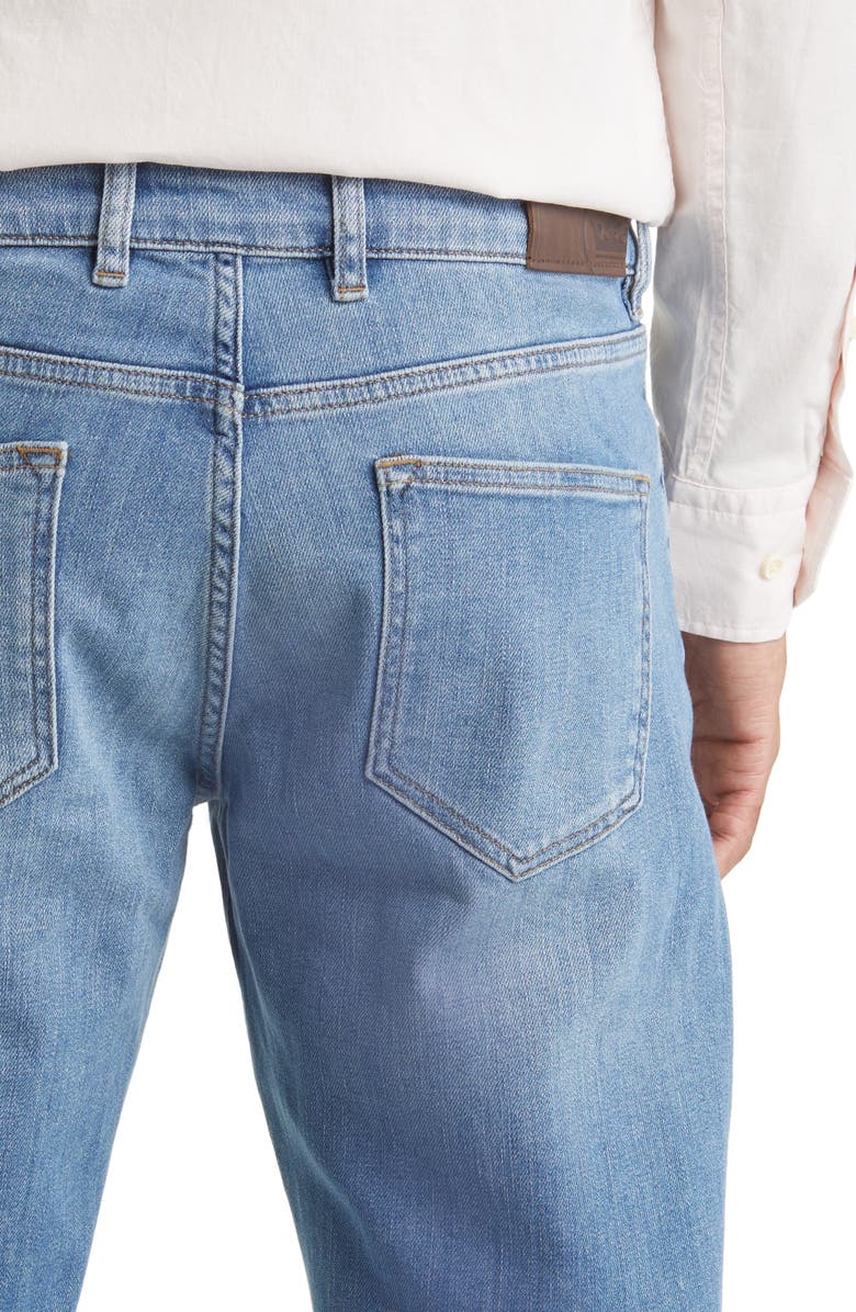 Peter Millar Crown Crafted Washed Five Pocket Straight Leg Jeans, Alternate, color,