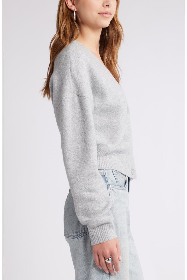 Crop Cardigan, Alternate, color, GREY HEATHER