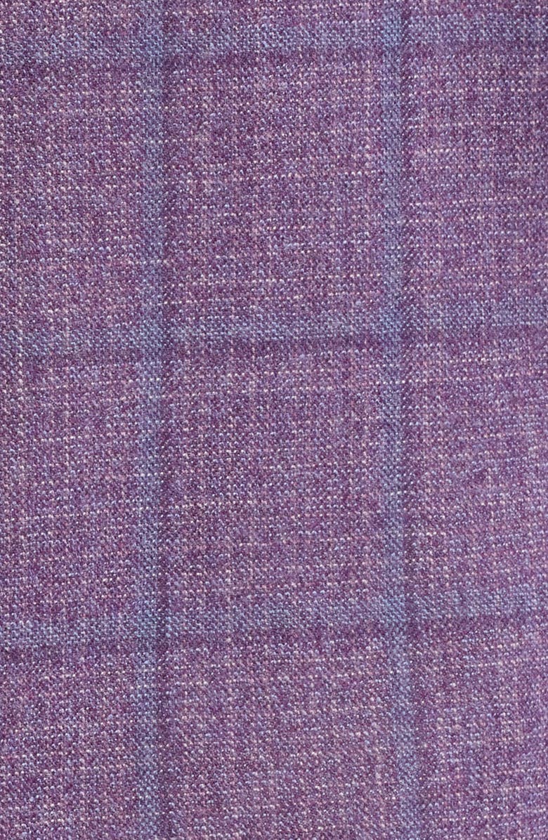 Peter Millar Hyperlight Soft Purple Shadow Check Wool Sport Coat, Alternate, color, Purple