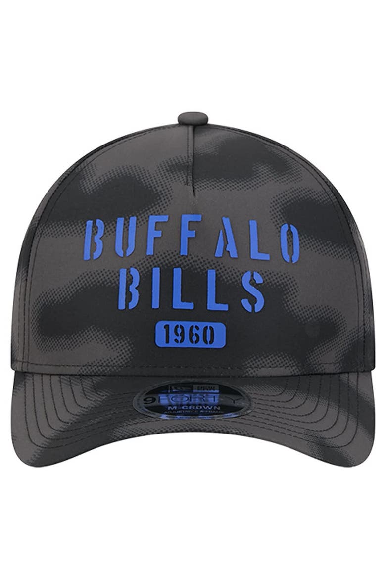 Men's New Era Gray Buffalo Bills Halftone Camo 9FORTY Hat, Alternate, color, Gray