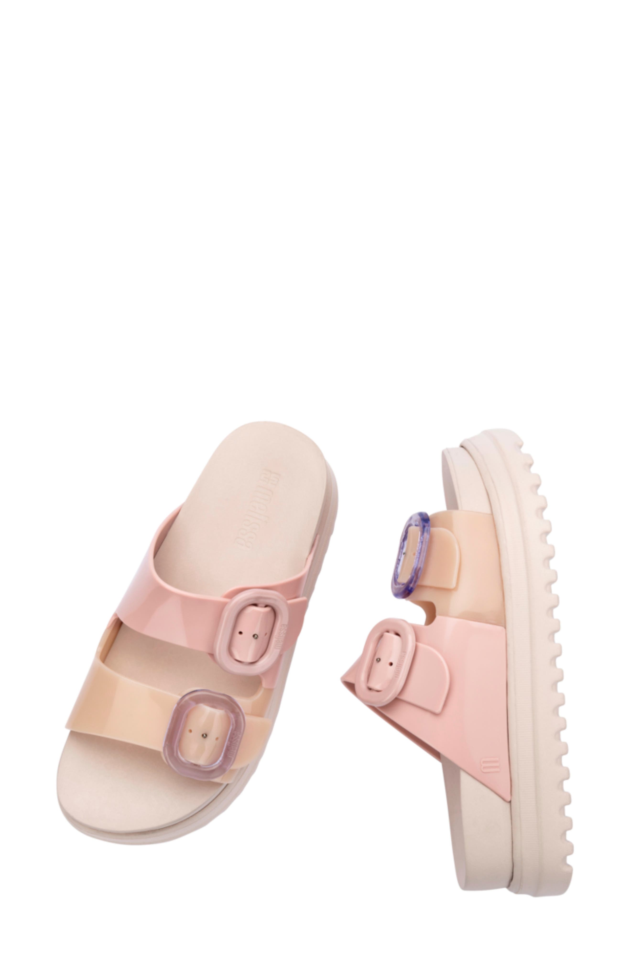 Cozy Platform Sandal, Alternate, color, BEIGE/ PINK
