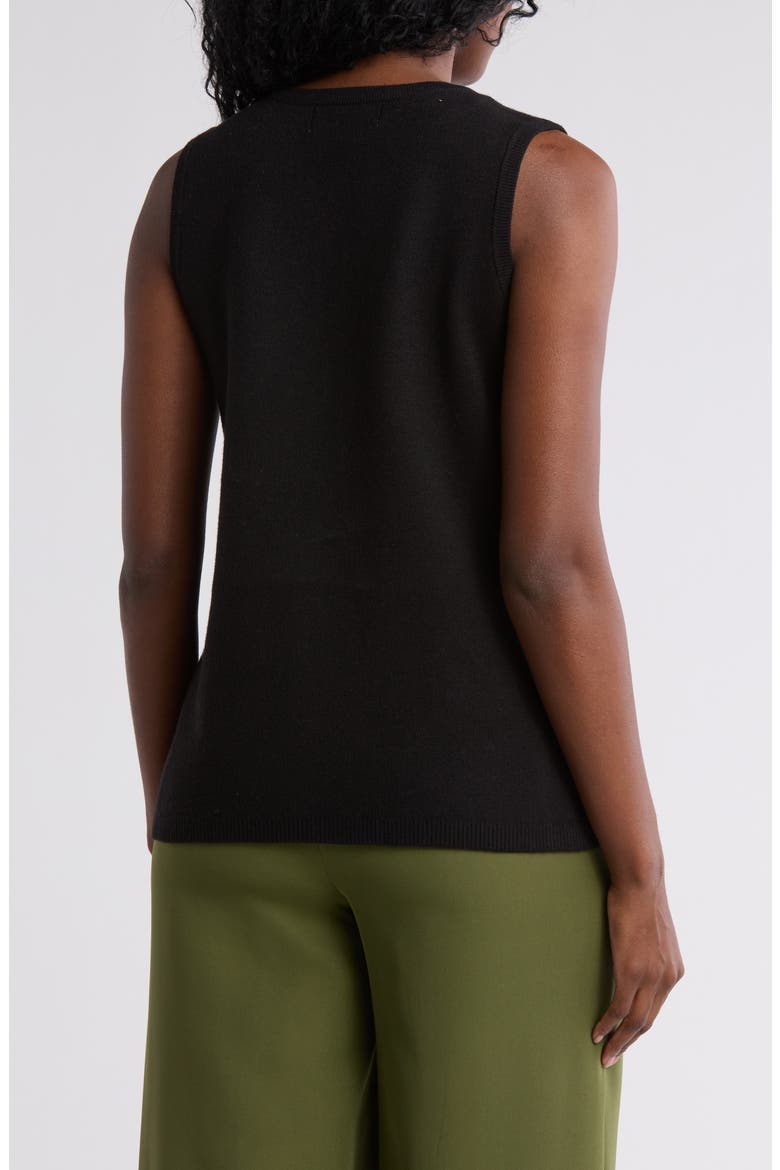 Pandora Double Knit Sweater Vest, Alternate, color, BLACK