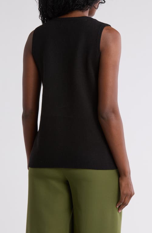 By Design Pandora Double Knit Sweater Vest In Black
