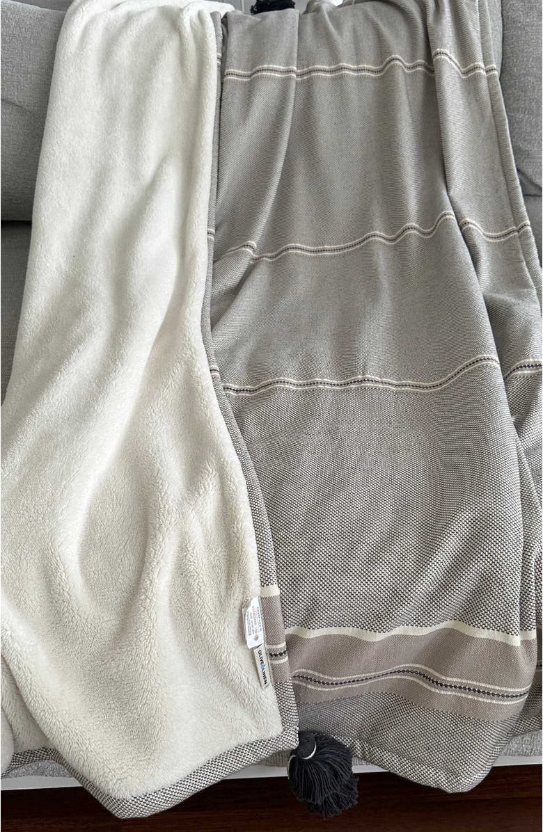 Olive & Linen Ravello Throw, Alternate, color,