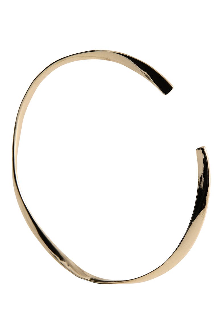 Rigid Choker Necklace, Alternate, color, GOLD