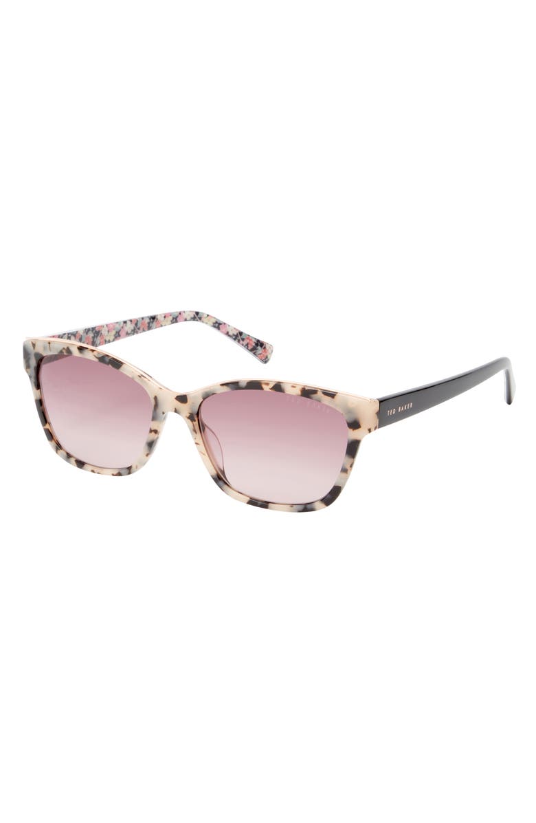 Ted Baker London 57mm Cat Eye Sunglasses, Alternate, color, Ivory