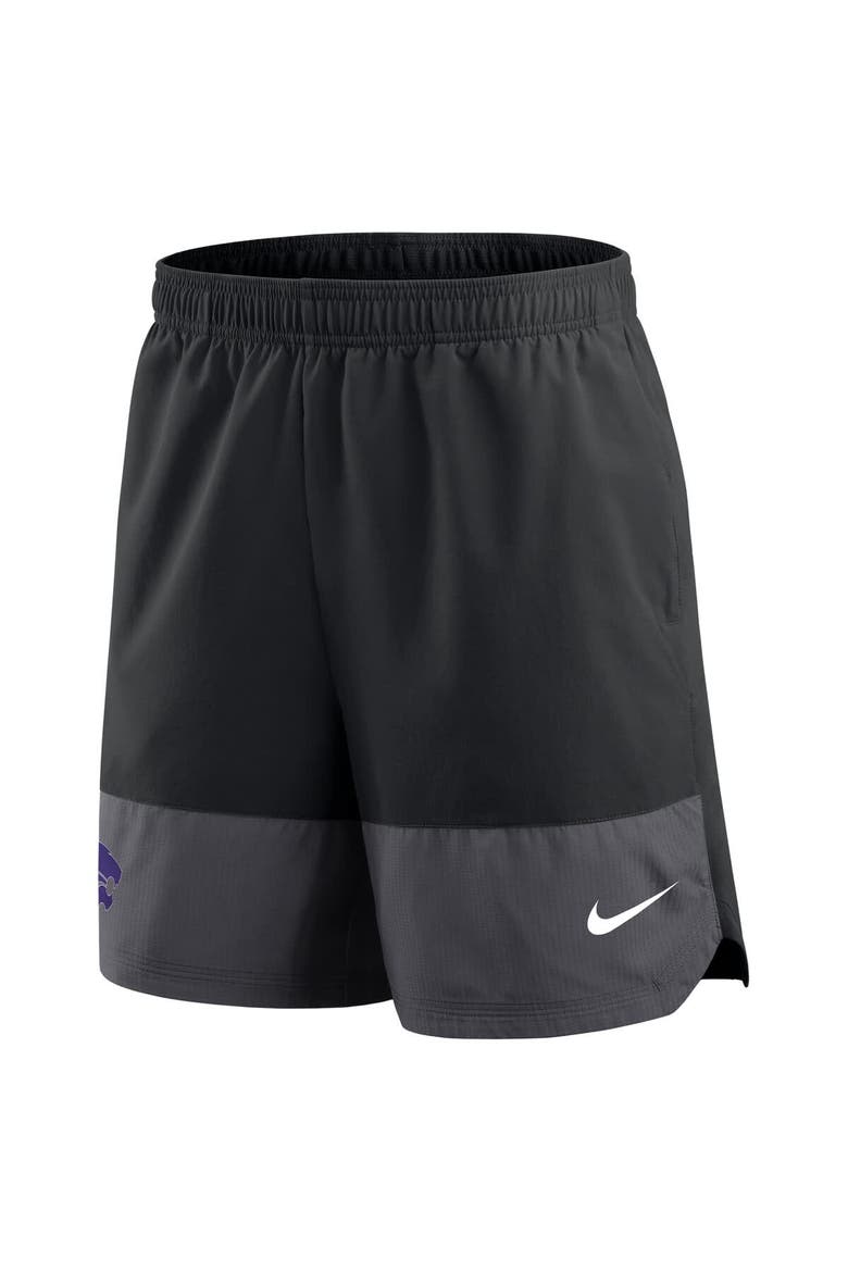 Men's Nike Black Kansas State Wildcats 2025 Sideline Performance Shorts, Alternate, color, Black