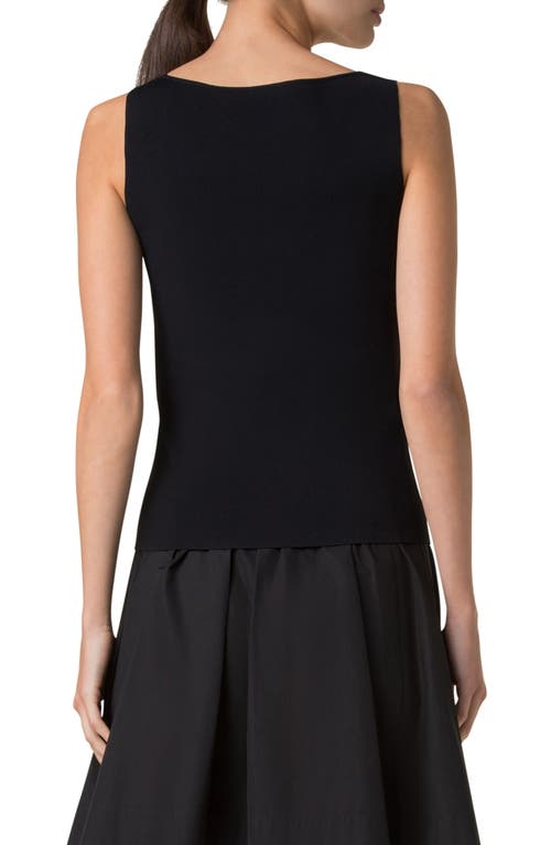 Akris Punto Square Neck Tank In Black