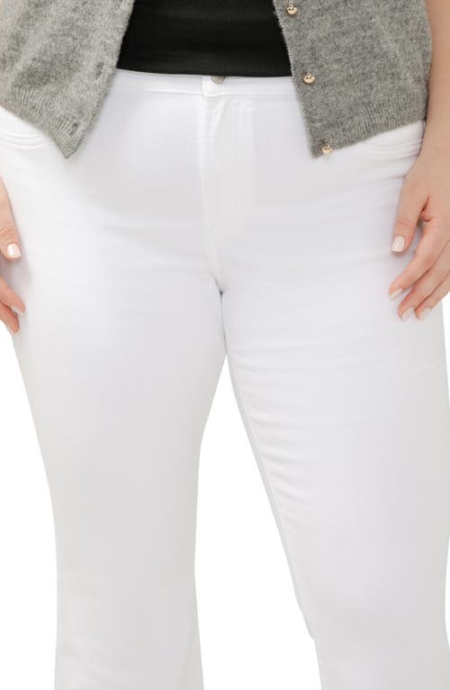 Silver Jeans Co. Plus Size Suki Mid Rise Curvy Fit Kick Flare Jeans In White