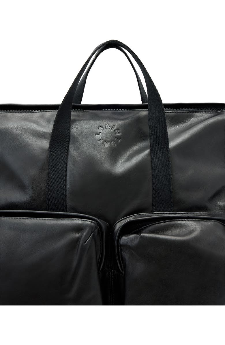 AllSaints Haven Force Leather Backpack, Alternate, color, Black
