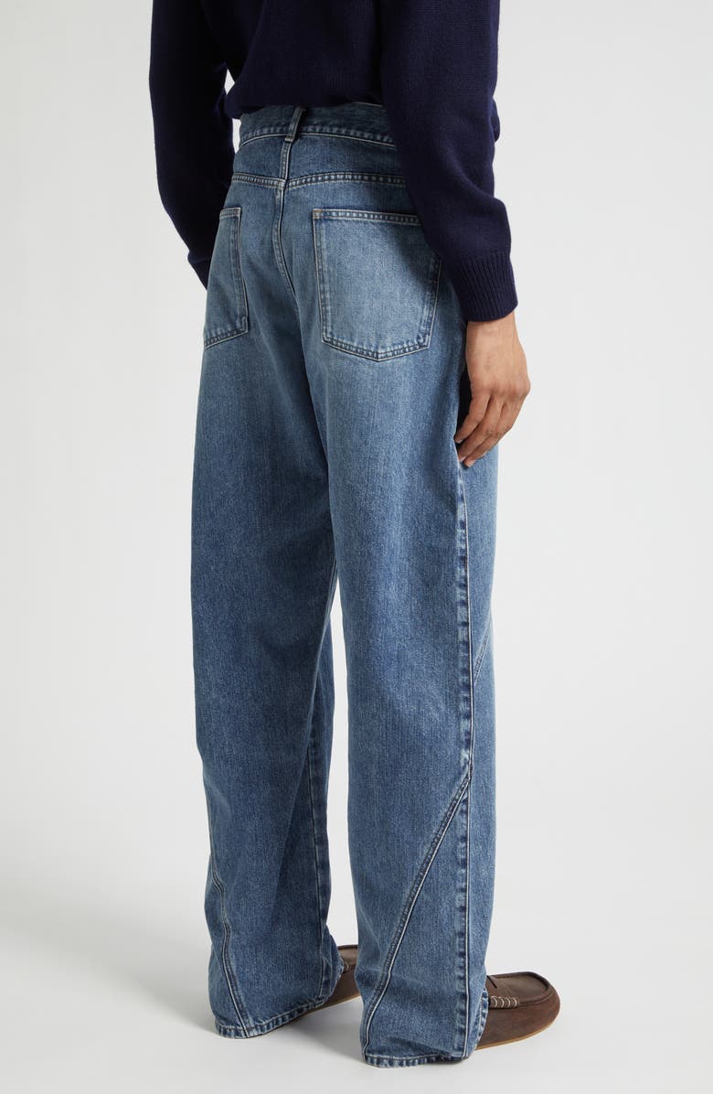 JW Anderson Twisted Workwear Jeans, Alternate, color, Mid Blue