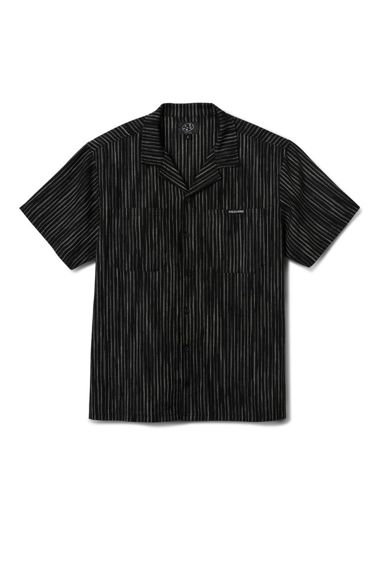 Ashline Camp Shirt, Main, color, BLACK