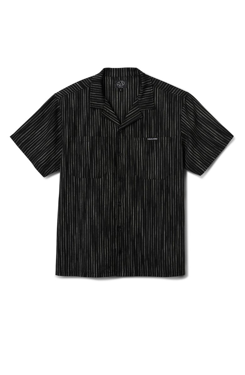 Maui & Sons Ashline Camp Shirt, Main, color, Black